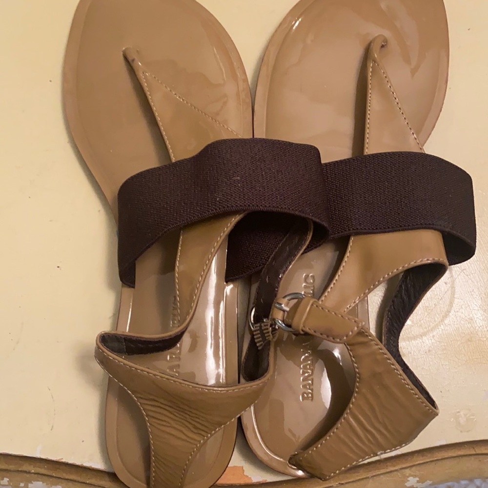 Banana Republic Tan and Brown Sandals